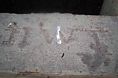 nscriptions on beams at top of the mill photographed October 2011 