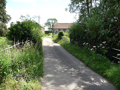 Road from mill to South Mill Farm 24th July 2011