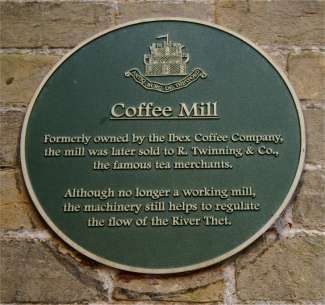 Plaque on the mill gable end January 2003