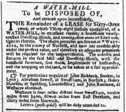 Norfolk Chronicle - 12th February 1791